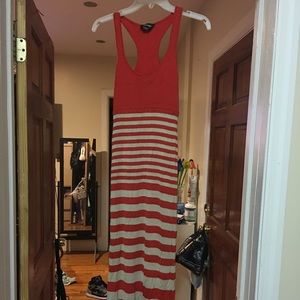 Bebe striped maxi dress